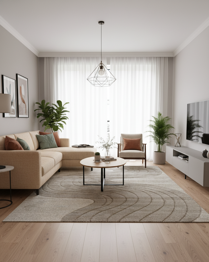 Tapete Egípcio Tefé desenho 3 Retangular TL