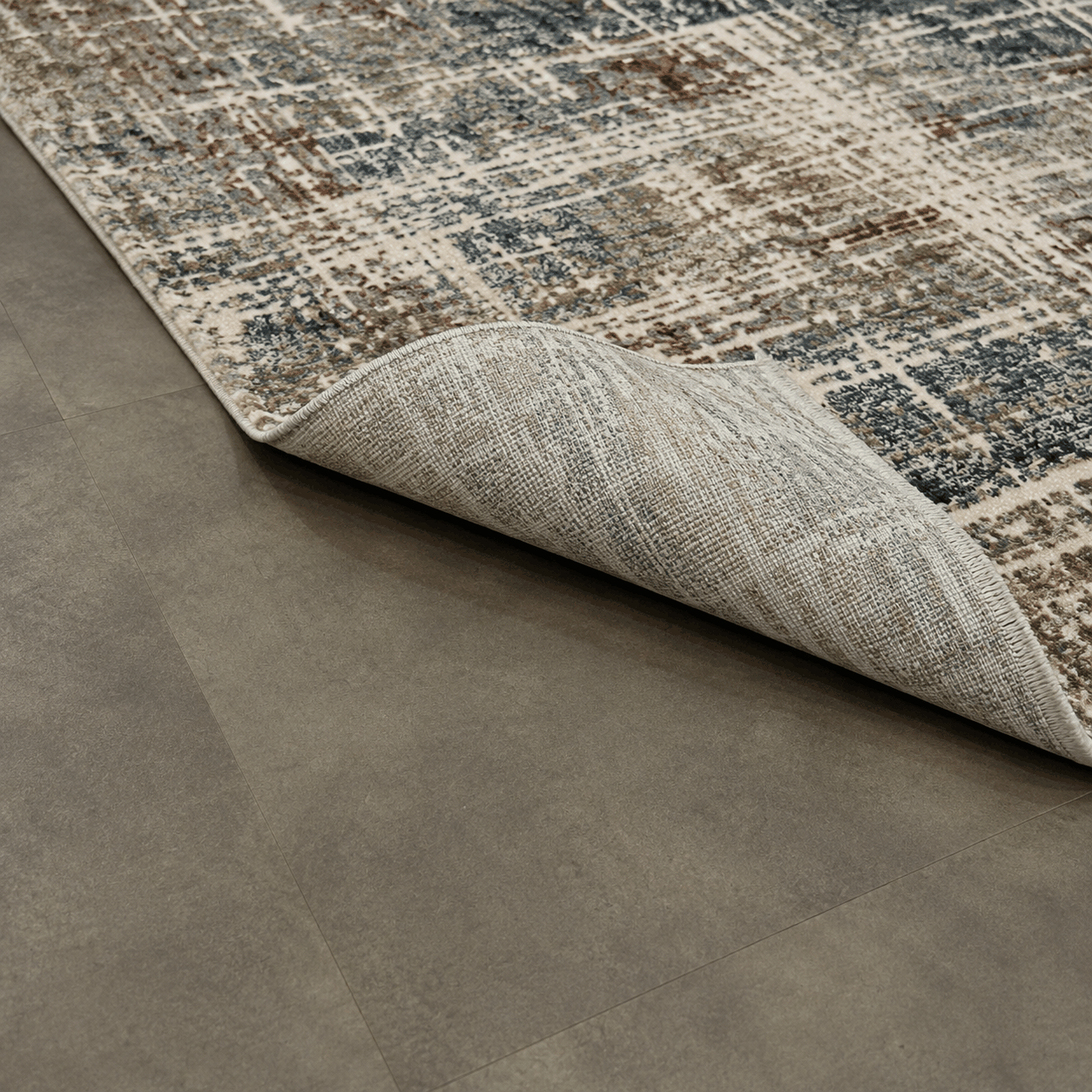 Tapete Mahali Cream Kremit Turco Abstrato Cream Azul Acinzentado Verde Oliva e Terracota Retangular