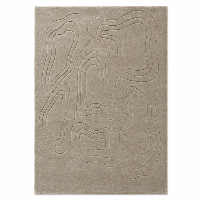 Tapete All Decor Esculpido Brasileiro Bege Alto Relevo Retangular 2,00 x 2,50 m