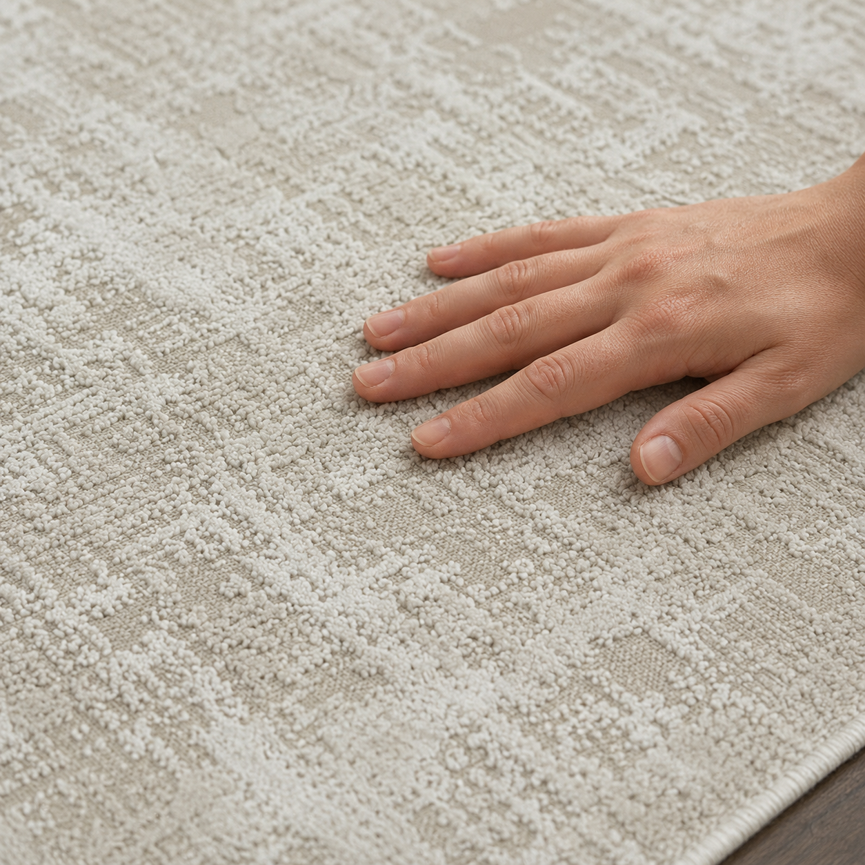 Tapete All Decor Ankara White Cream Turco Abstrato Bege e Creme Retangular