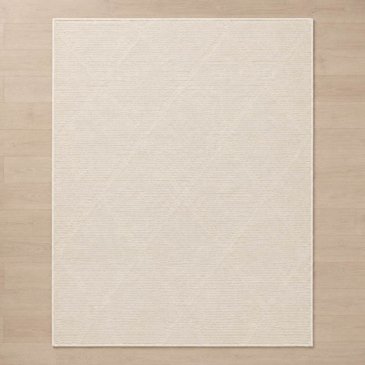 Tapete All Decor Turco Ankara Cotelê Cream & Cream Retangular 2,00 × 2,50 m