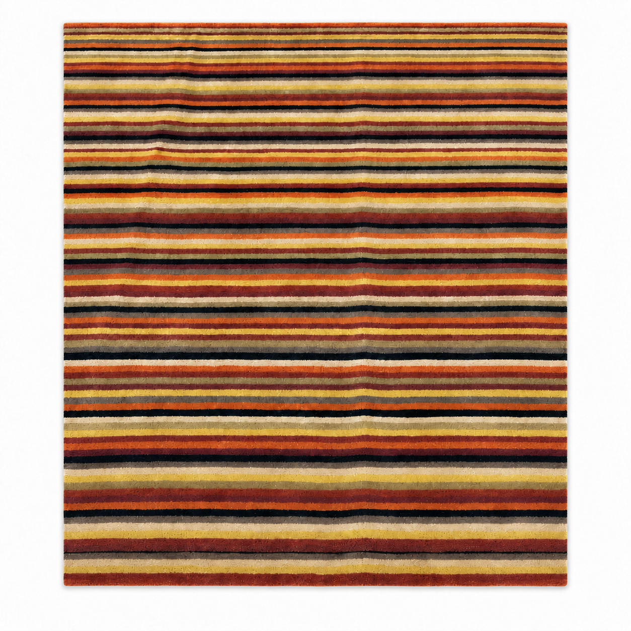 Tapete All Decor Fogo Suave Indiano Artesanal Listrado Multicolorido Retangular 2,45 x 2,50 m