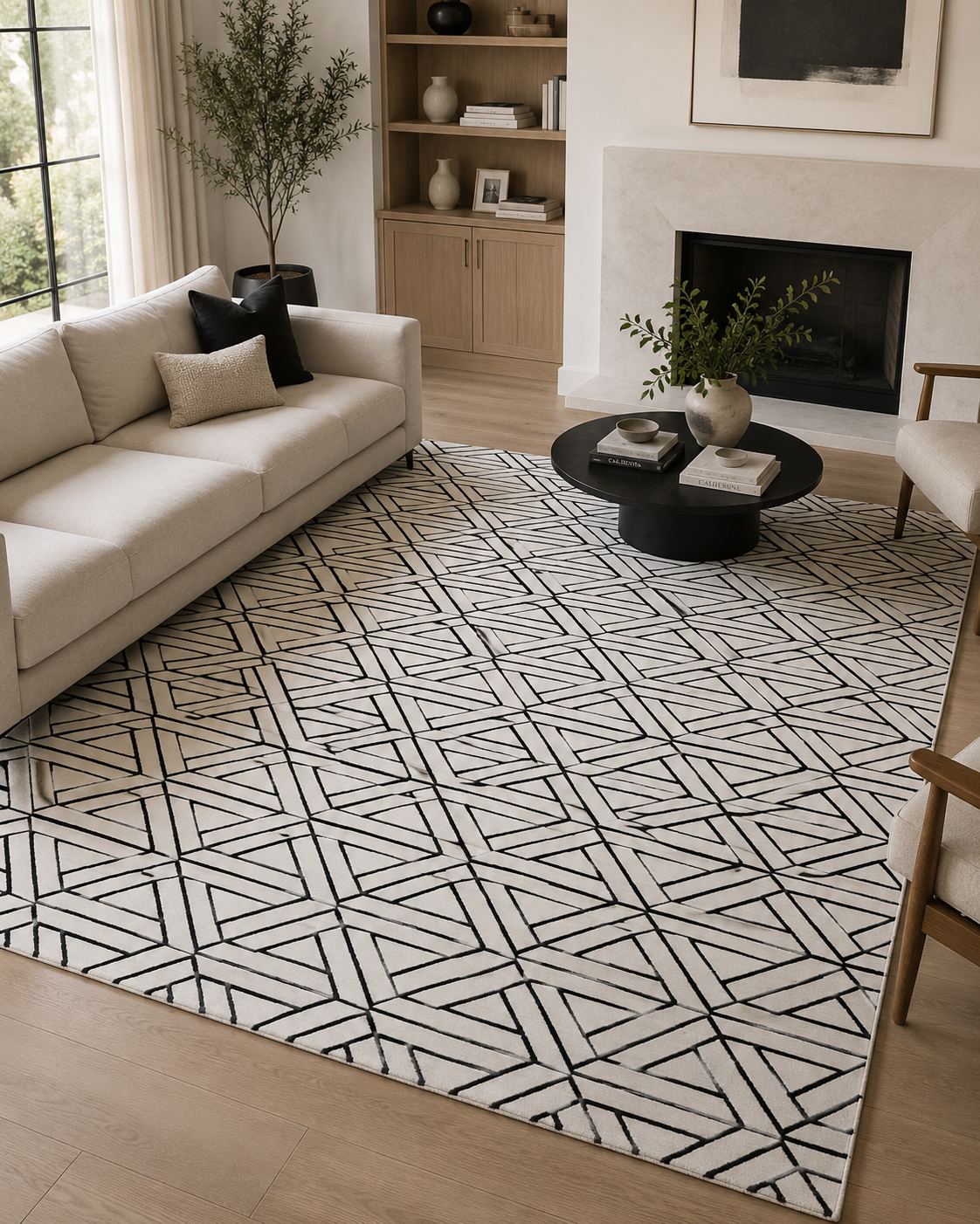Tapete Turco Retangular Linear Black TR 2,00 x 2,50