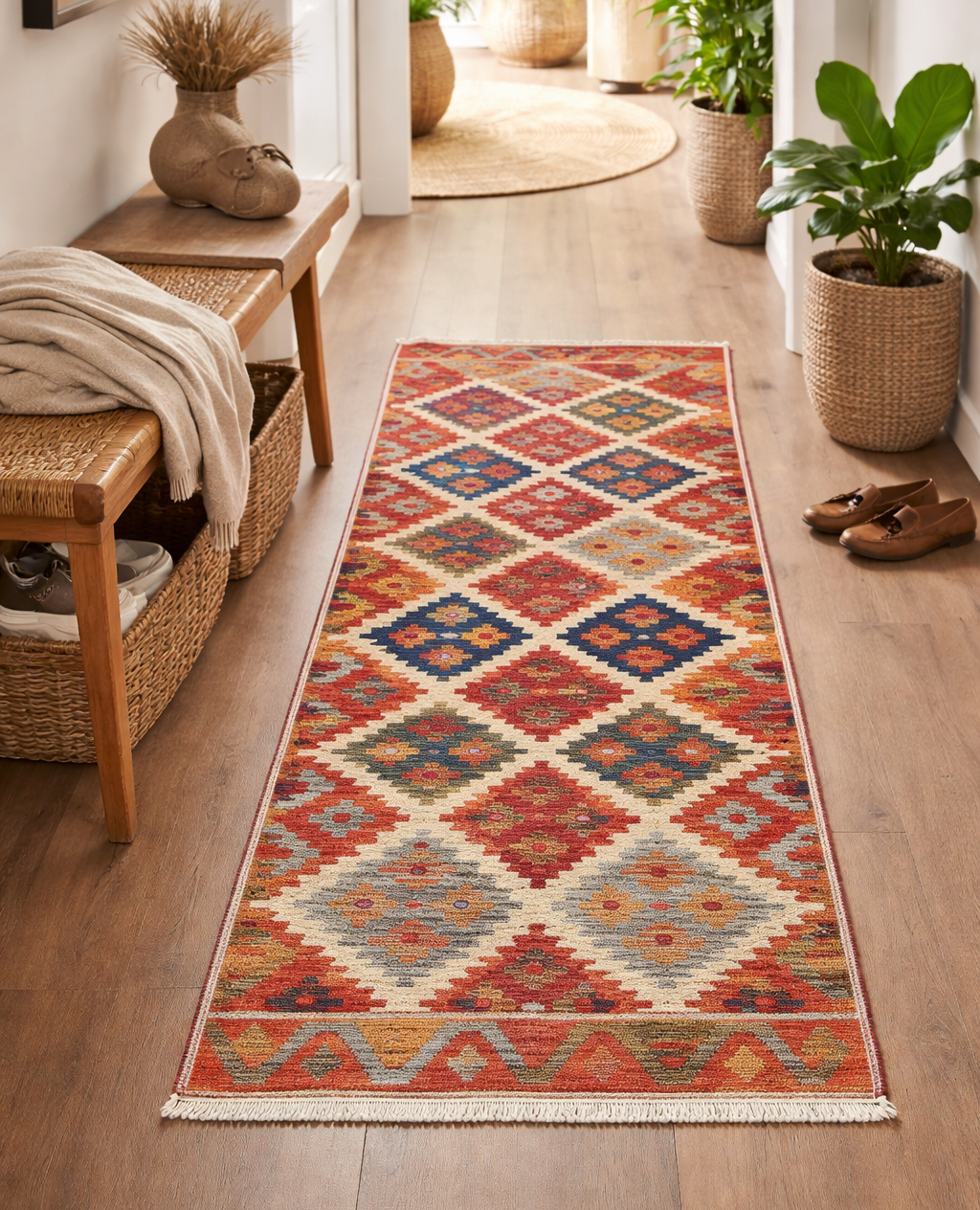 Tapete Kilim Turco Retangular Raízes do Oriente BH 0,60 x 1,80