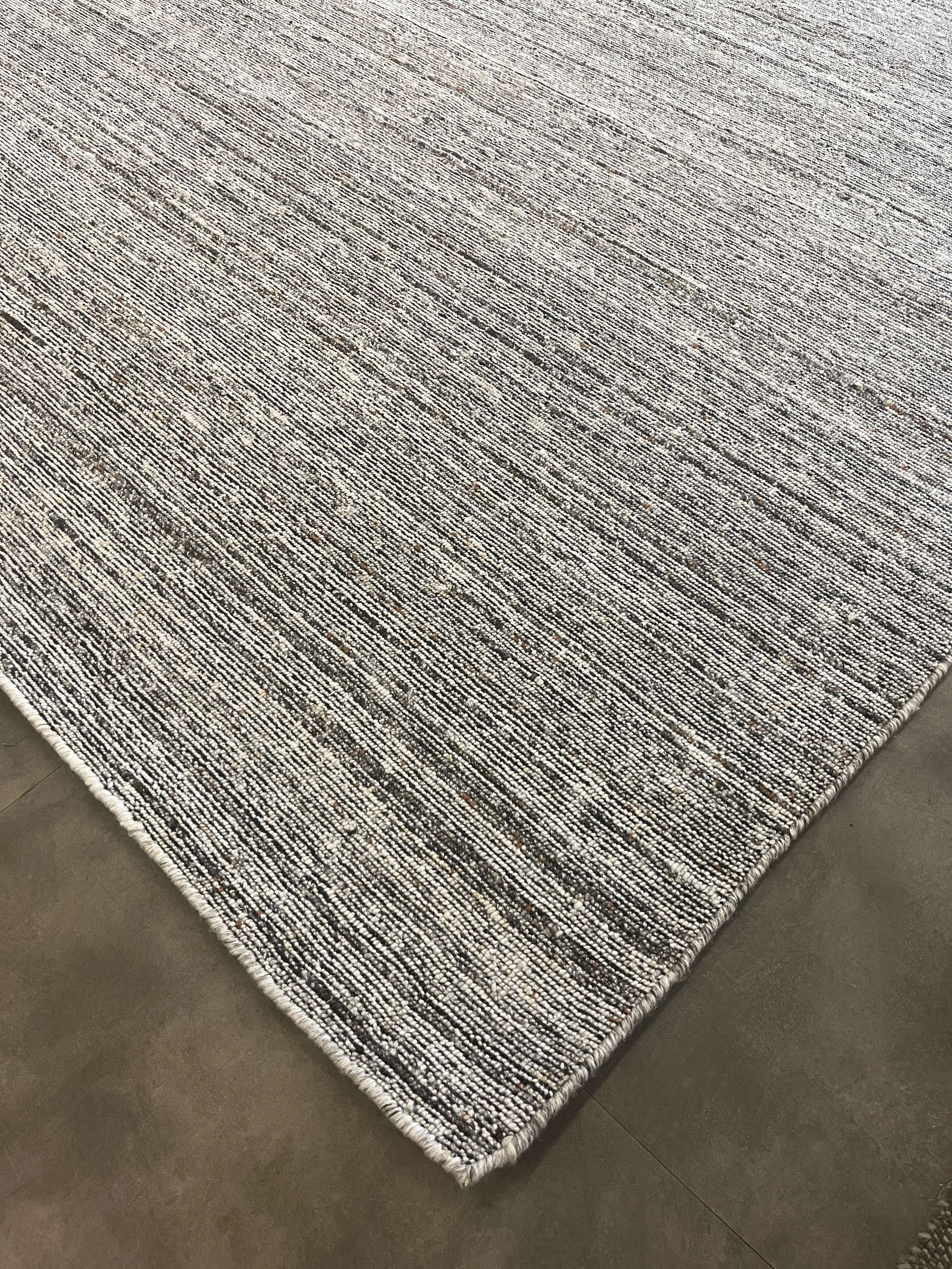 Tapete Indiano Artesanal Retangular Cinza Claro AB 2,50 x 3,00