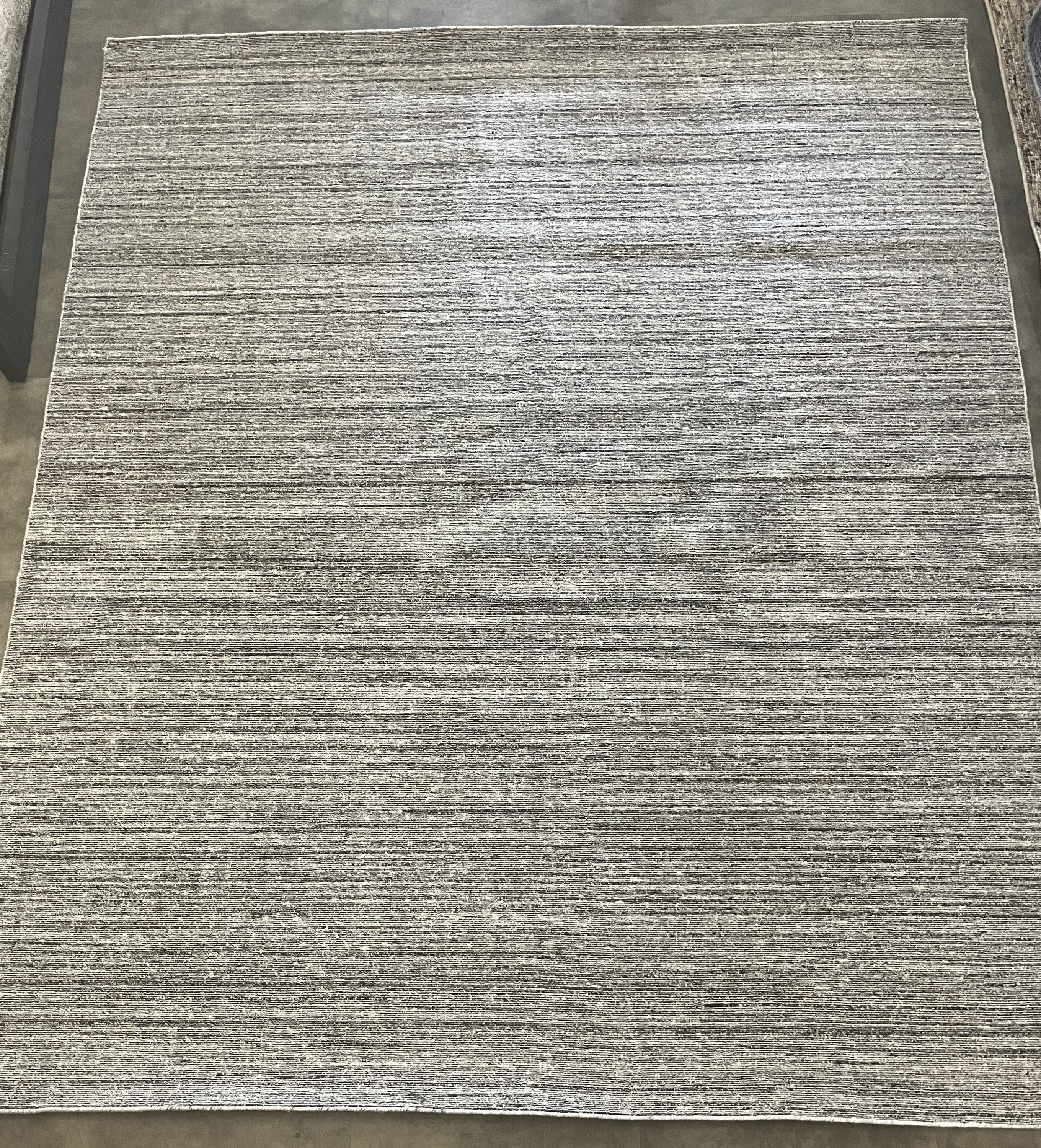 Tapete Indiano Artesanal Retangular Cinza Claro AB 2,50 x 3,00