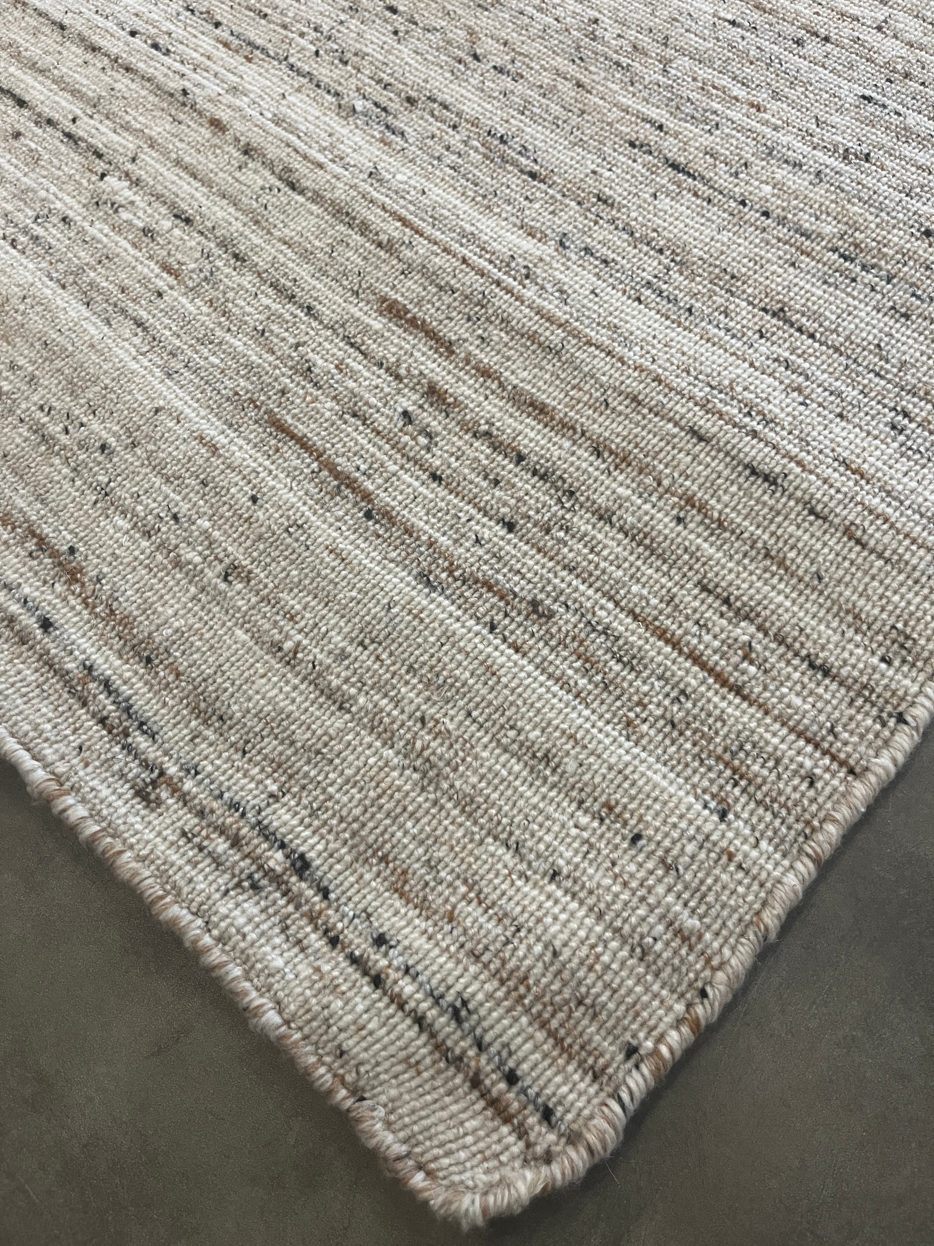 Tapete Indiano Artesanal Retangular Bege Marfim AB 2,50 x 3,00