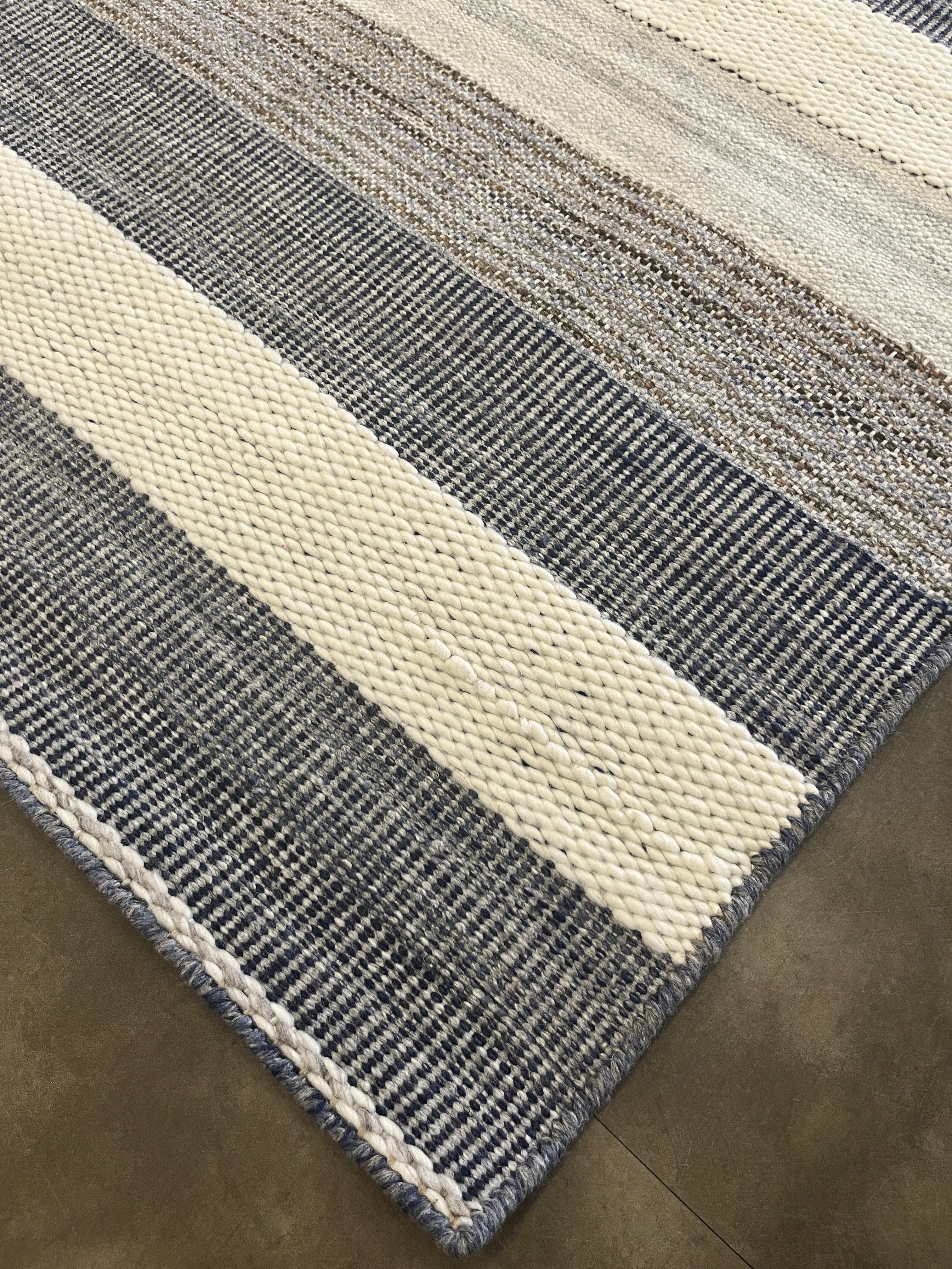 Tapete Indiano Artesanal Retangular Azul Stone 2,00 x 3,00