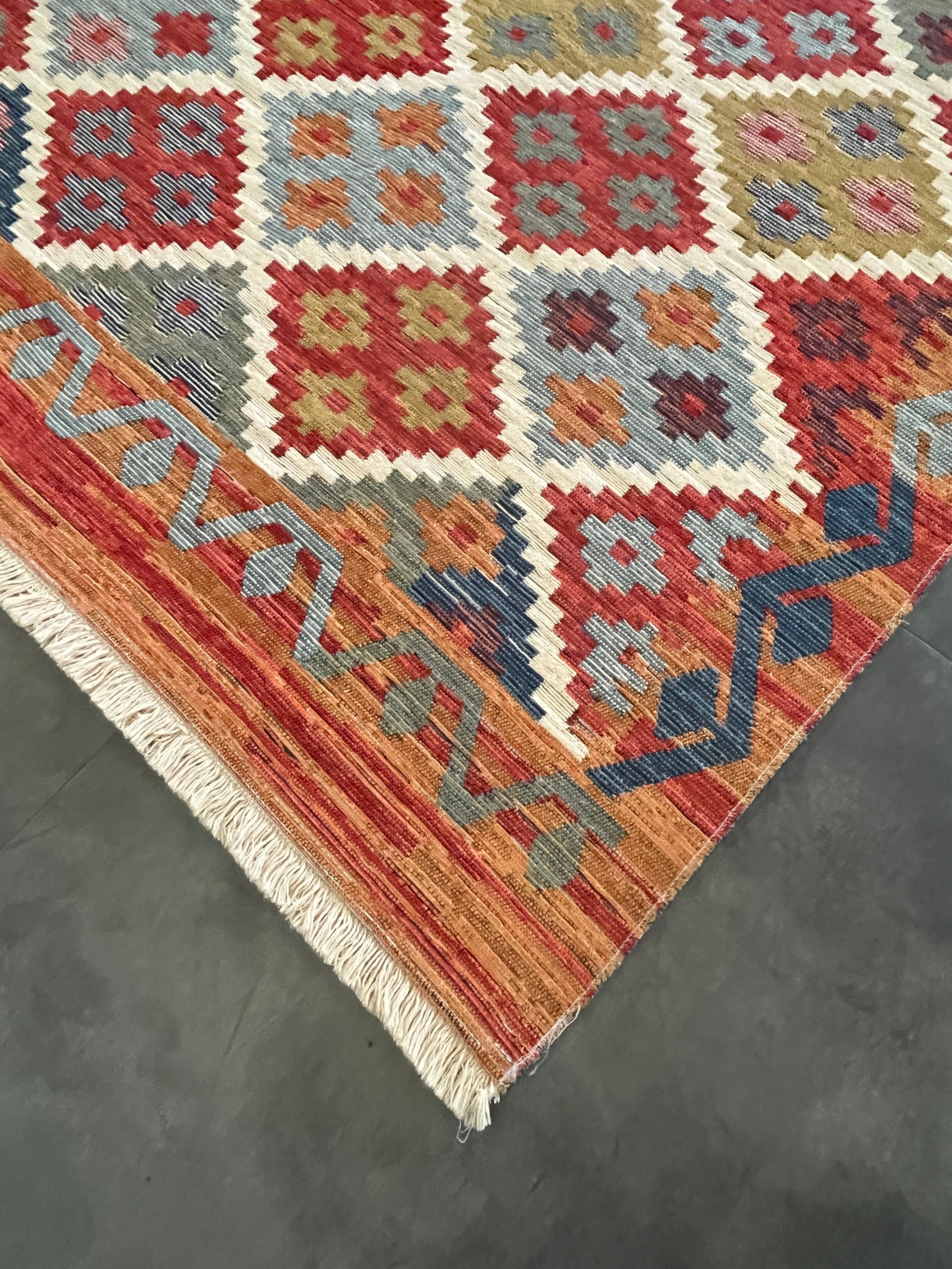 Tapete Turco Kilim Retangular Terracota Imperial BH 1,00 x 1,50