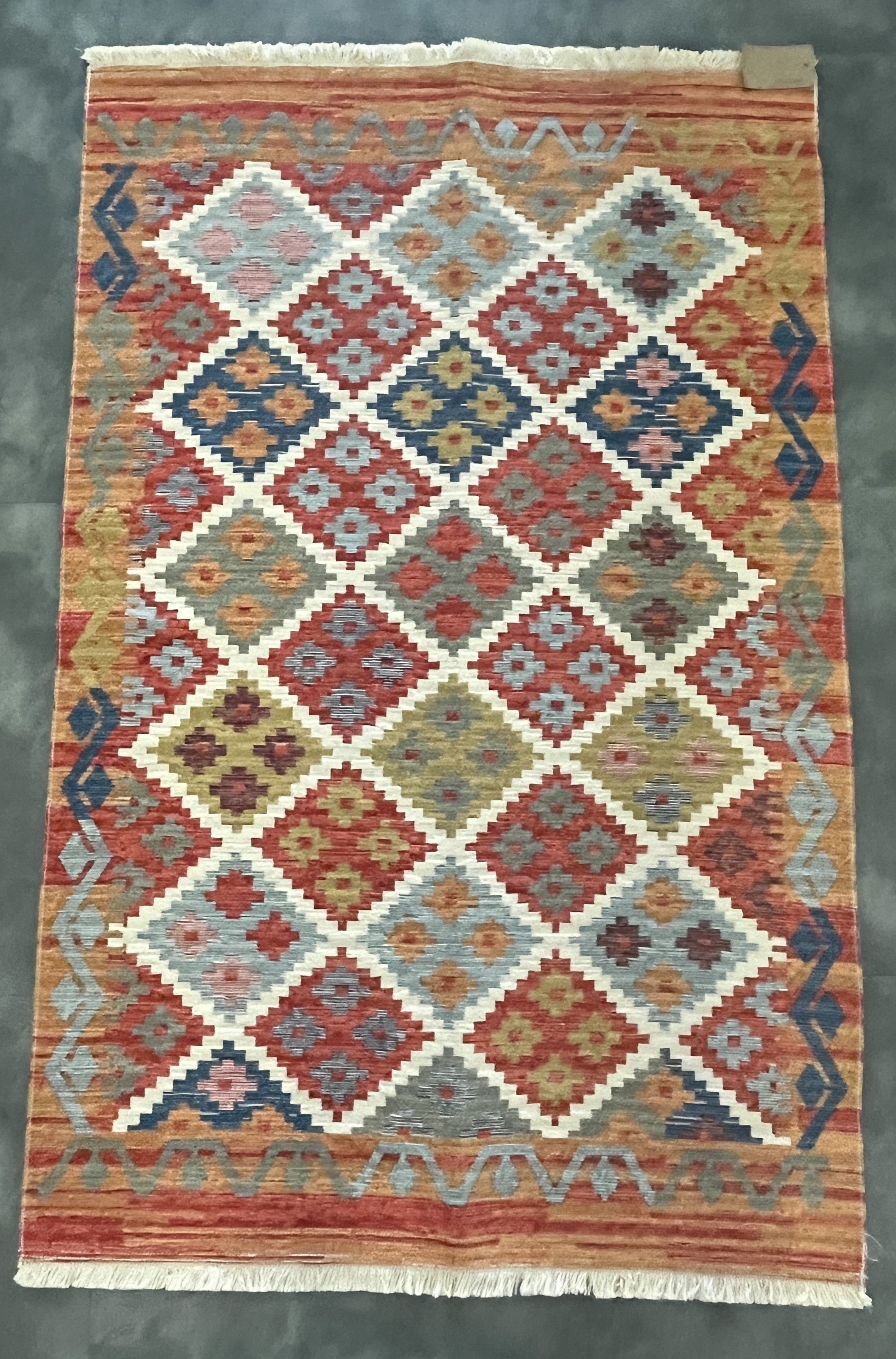Tapete Turco Kilim Retangular Terracota Imperial BH 1,00 x 1,50