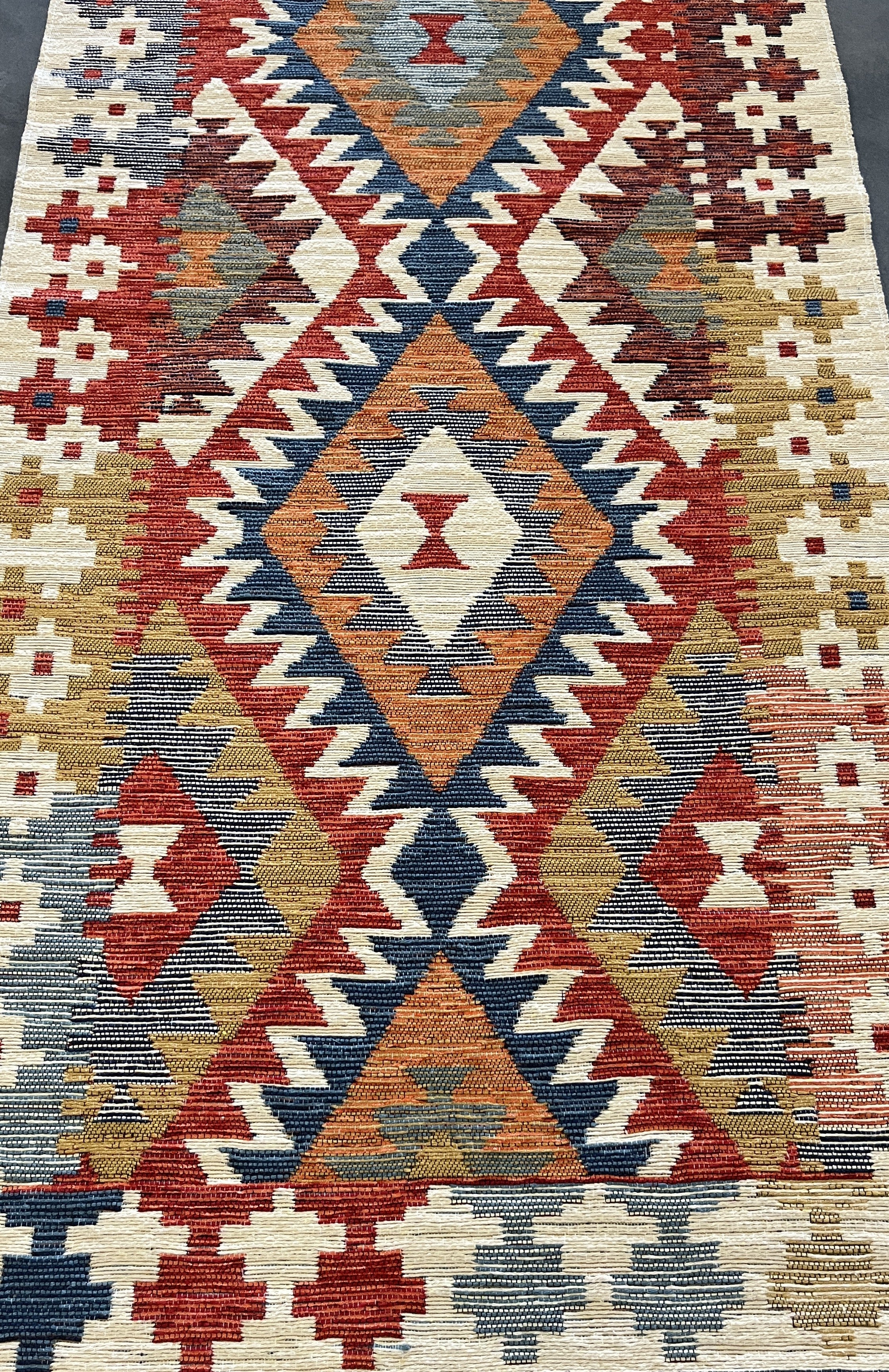Tapete Kilim Turco Retangular Deserto Colorido BH 0,60 x 1,80