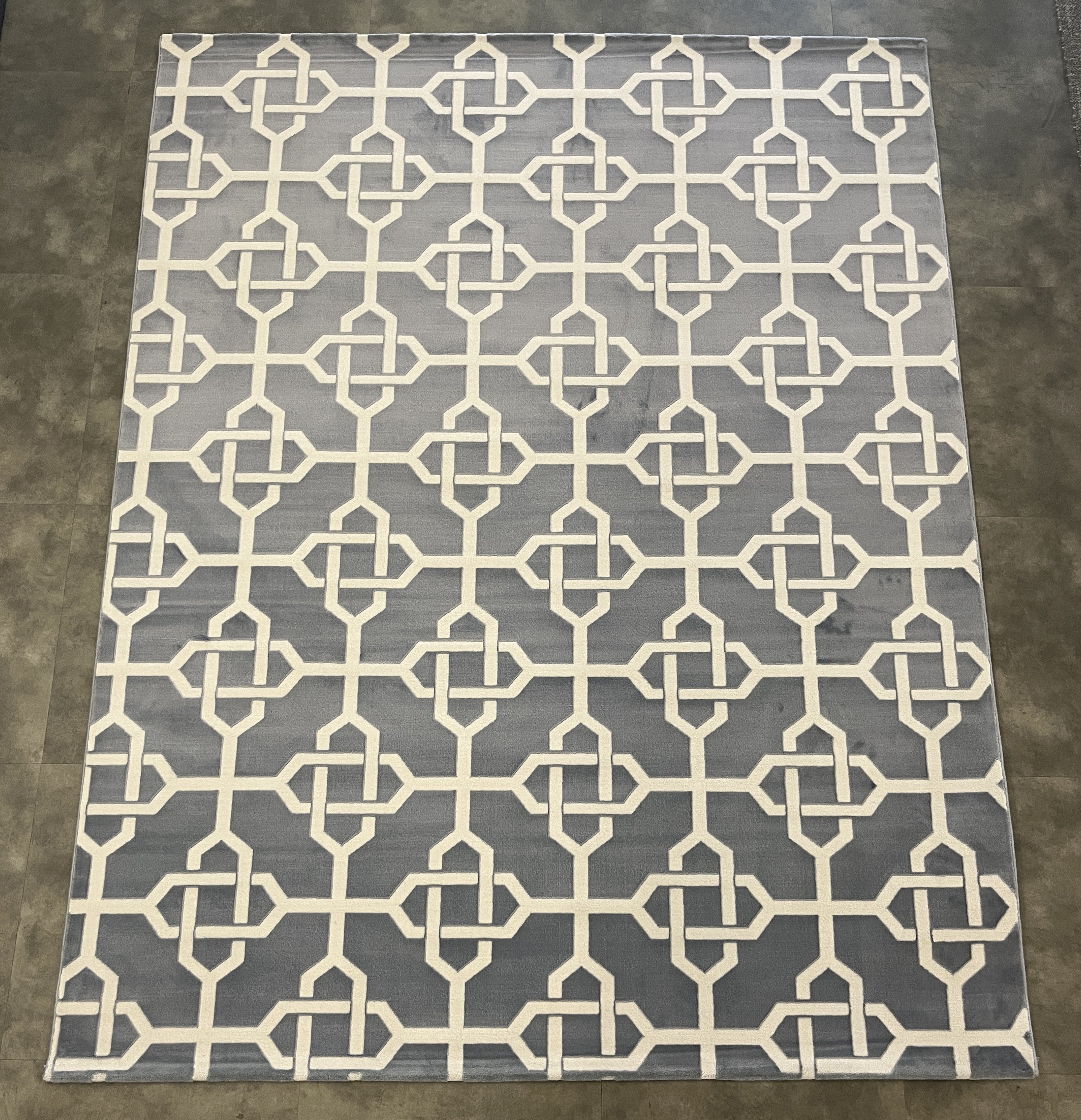 Tapete Turco Retangular Treliça Grey GC 2,00 x 2,50