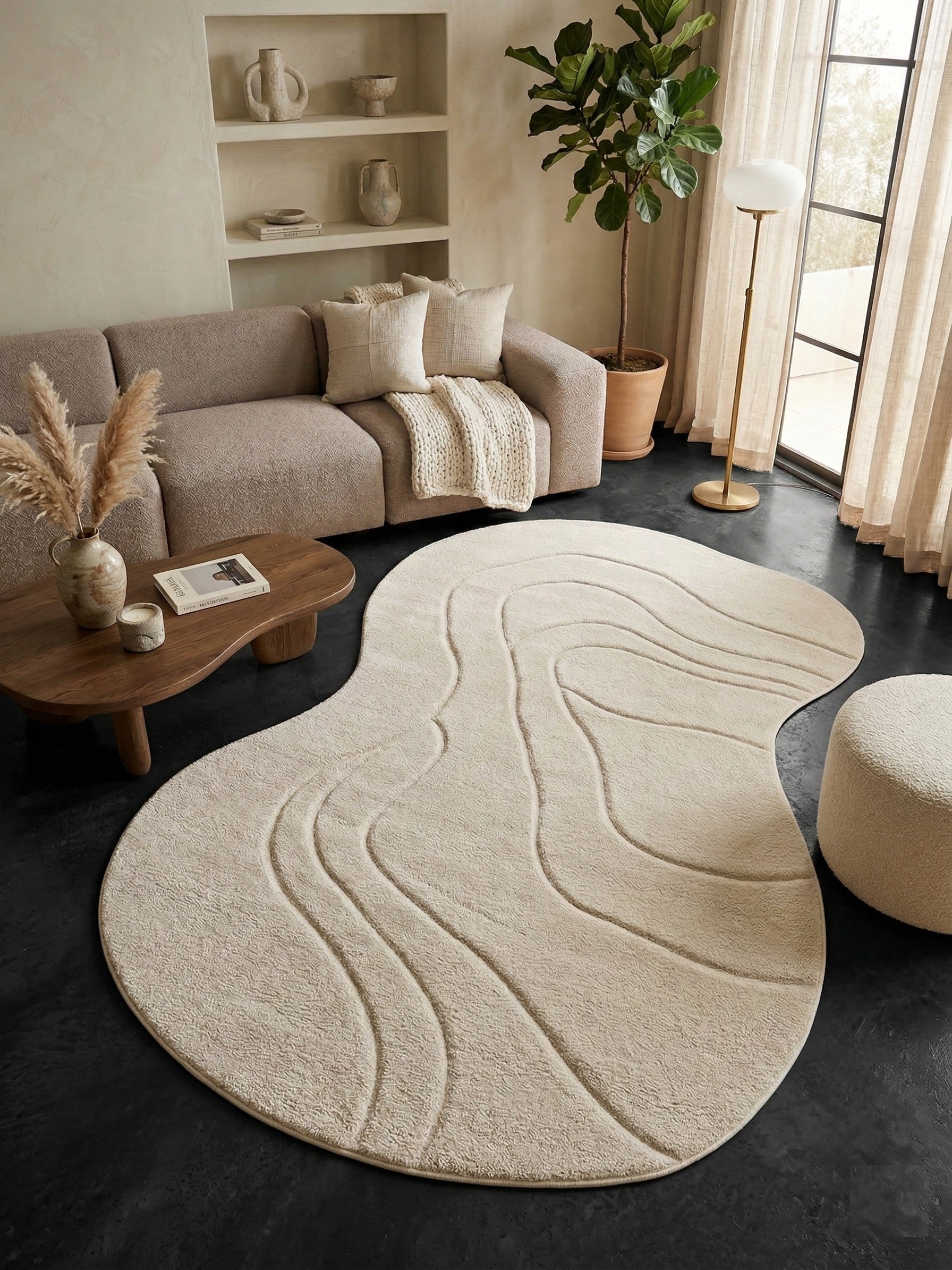 Tapete Turco Orgânico 1,95 x 2,95 Carving Off White SC