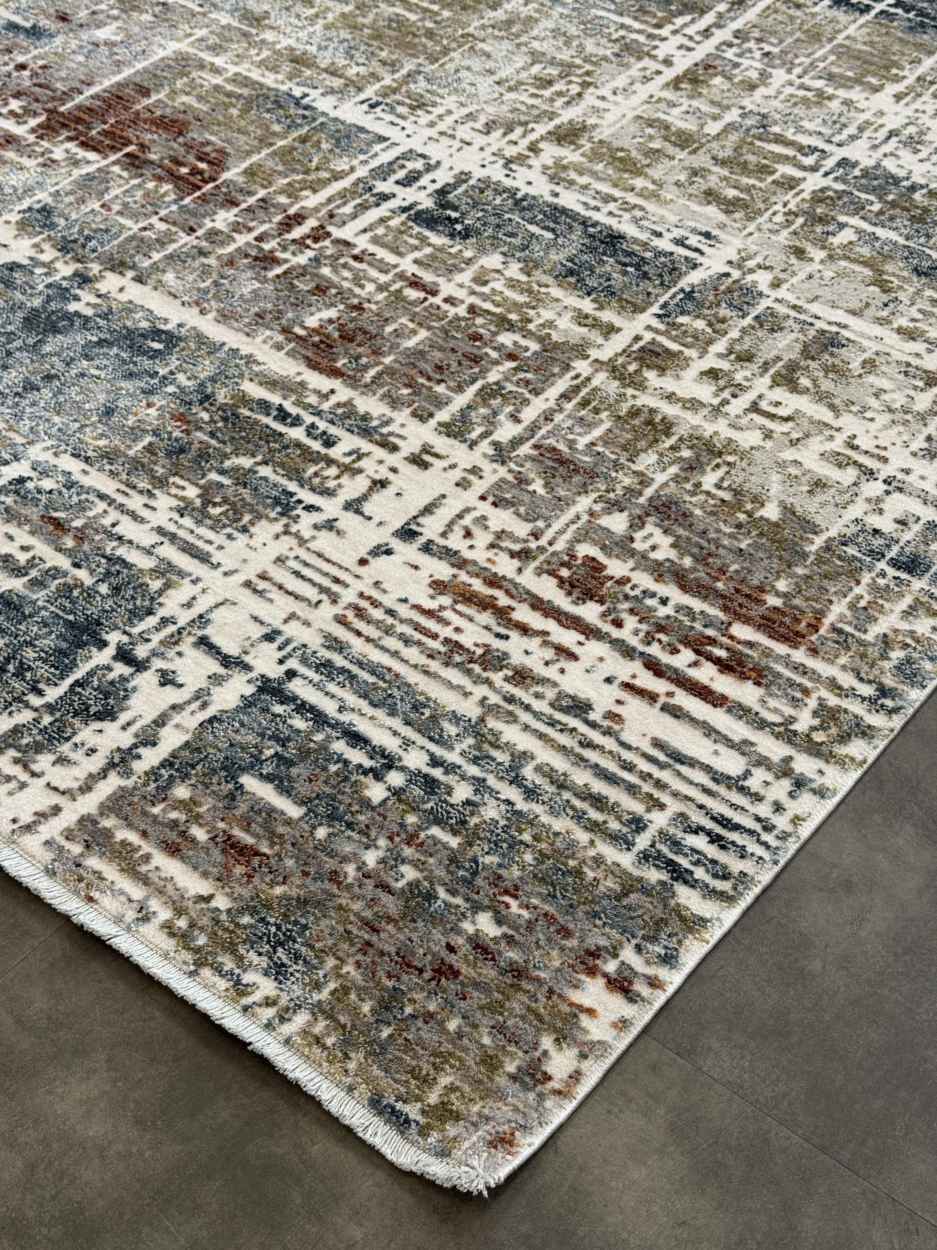 Tapete Turco Retangular Mahali Abstrato Cream Kremit CD