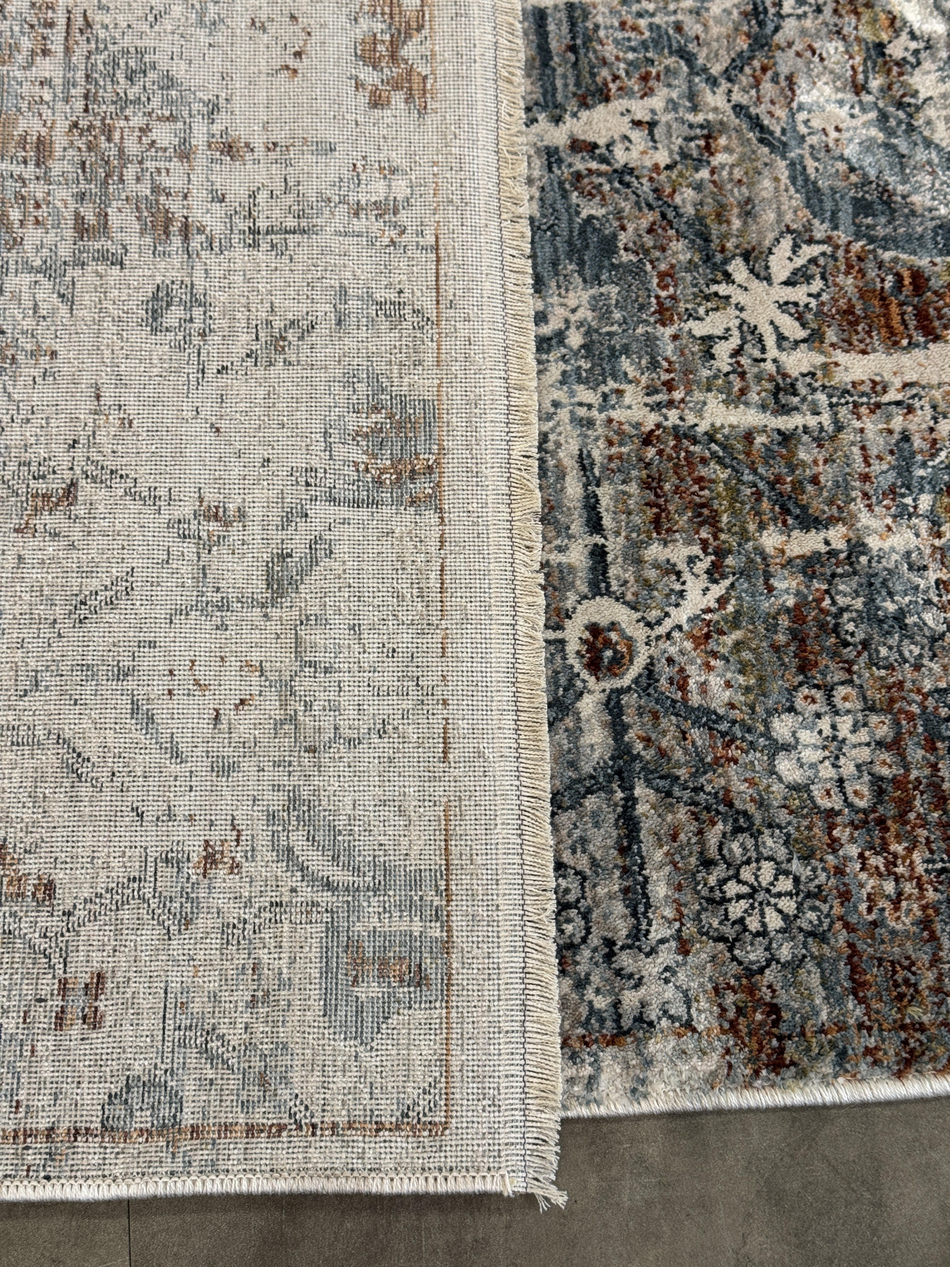 Tapete Turco Retangular Mahali Sparta Cream M. Grey CD