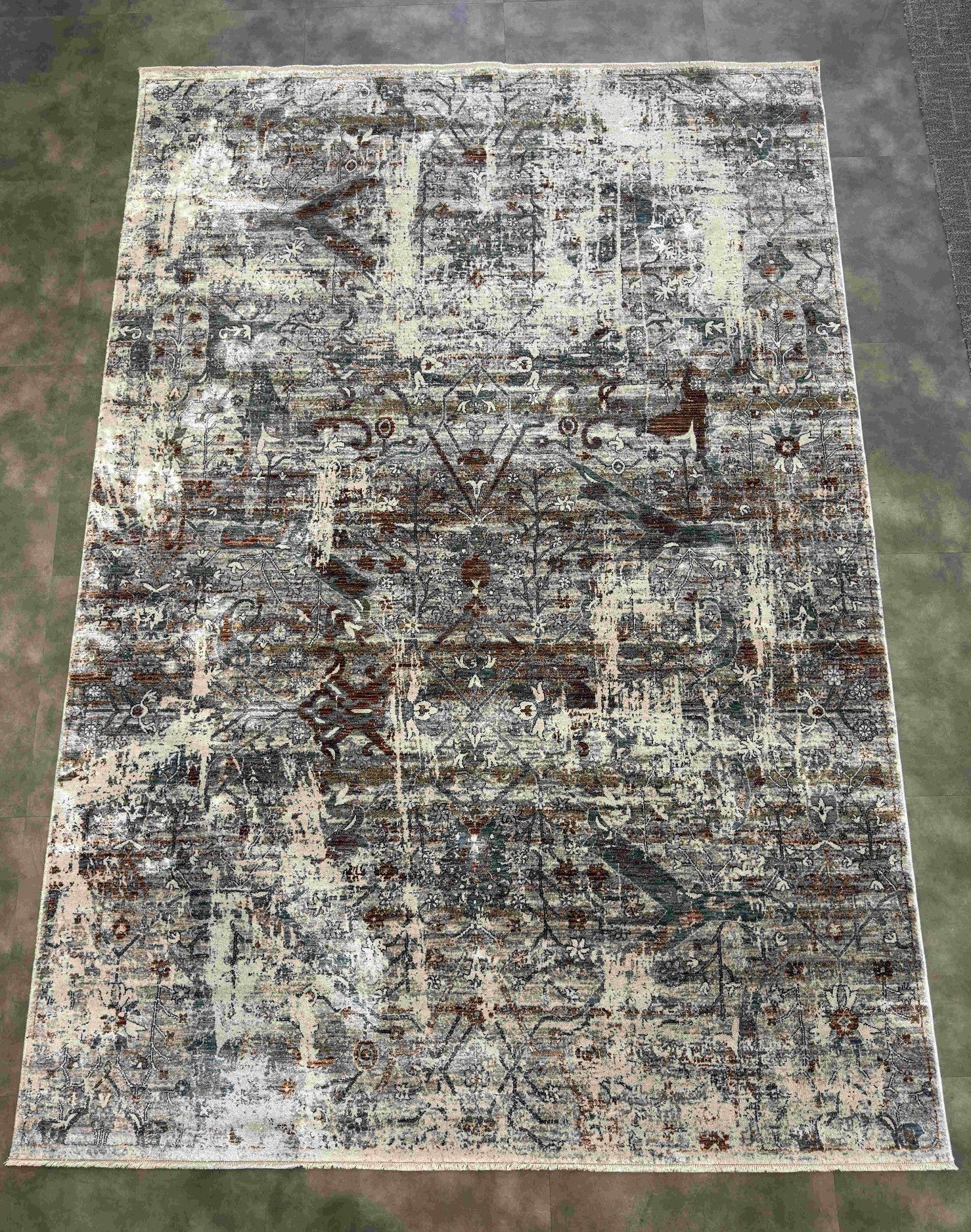 Tapete Turco Retangular Mahali Sparta Cream M. Grey CD