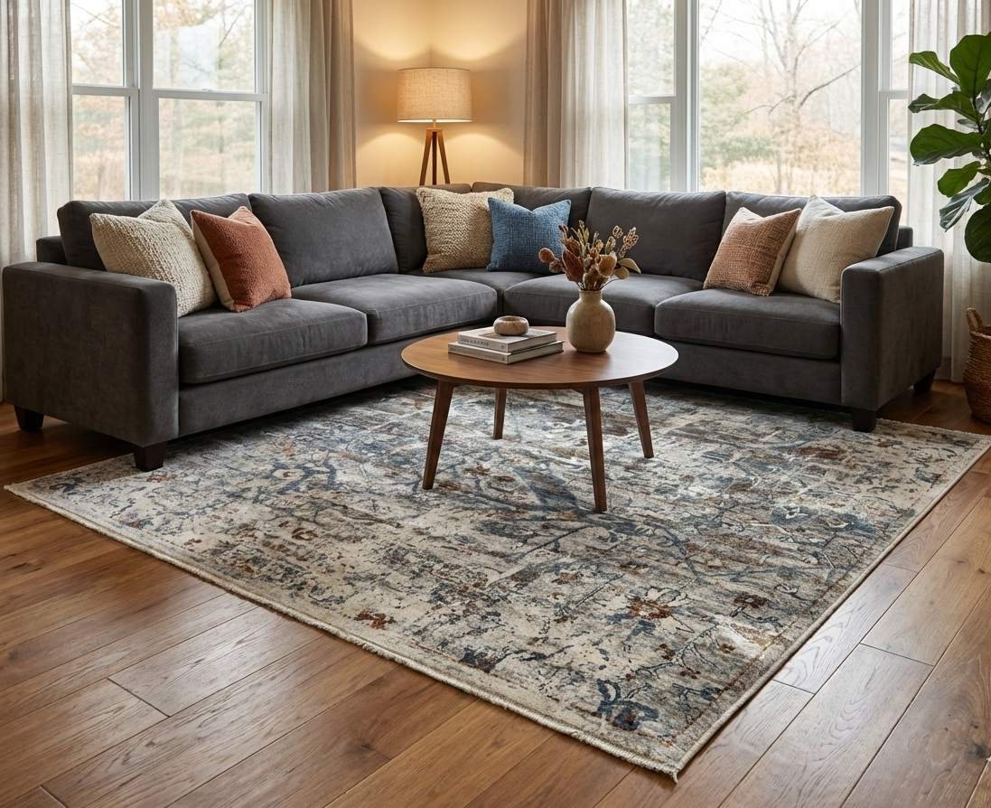 Tapete Turco Retangular Mahali Sparta Cream M. Grey CD