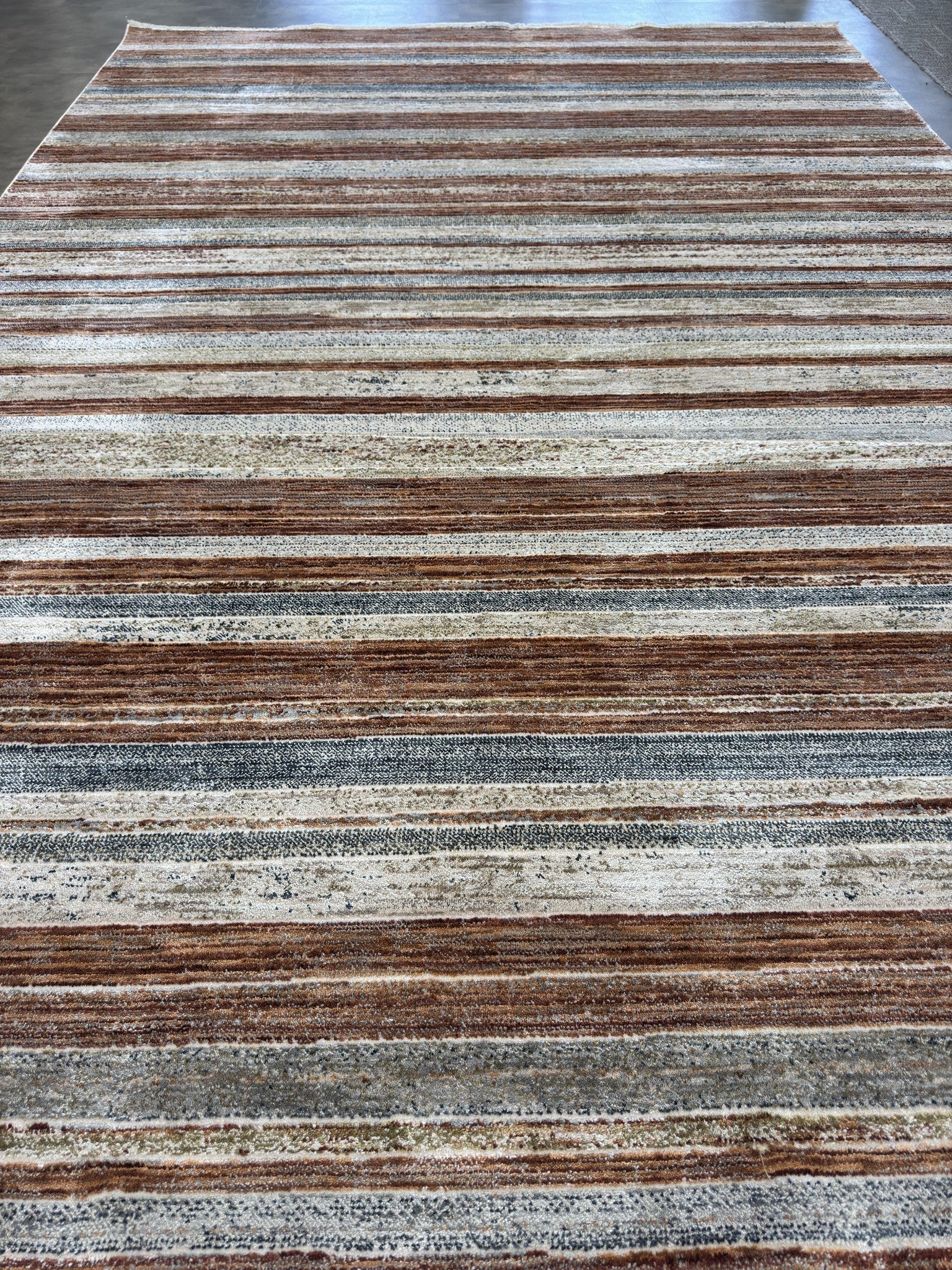 Tapete Turco Retangular Mahali Listrado Terra Cream CD