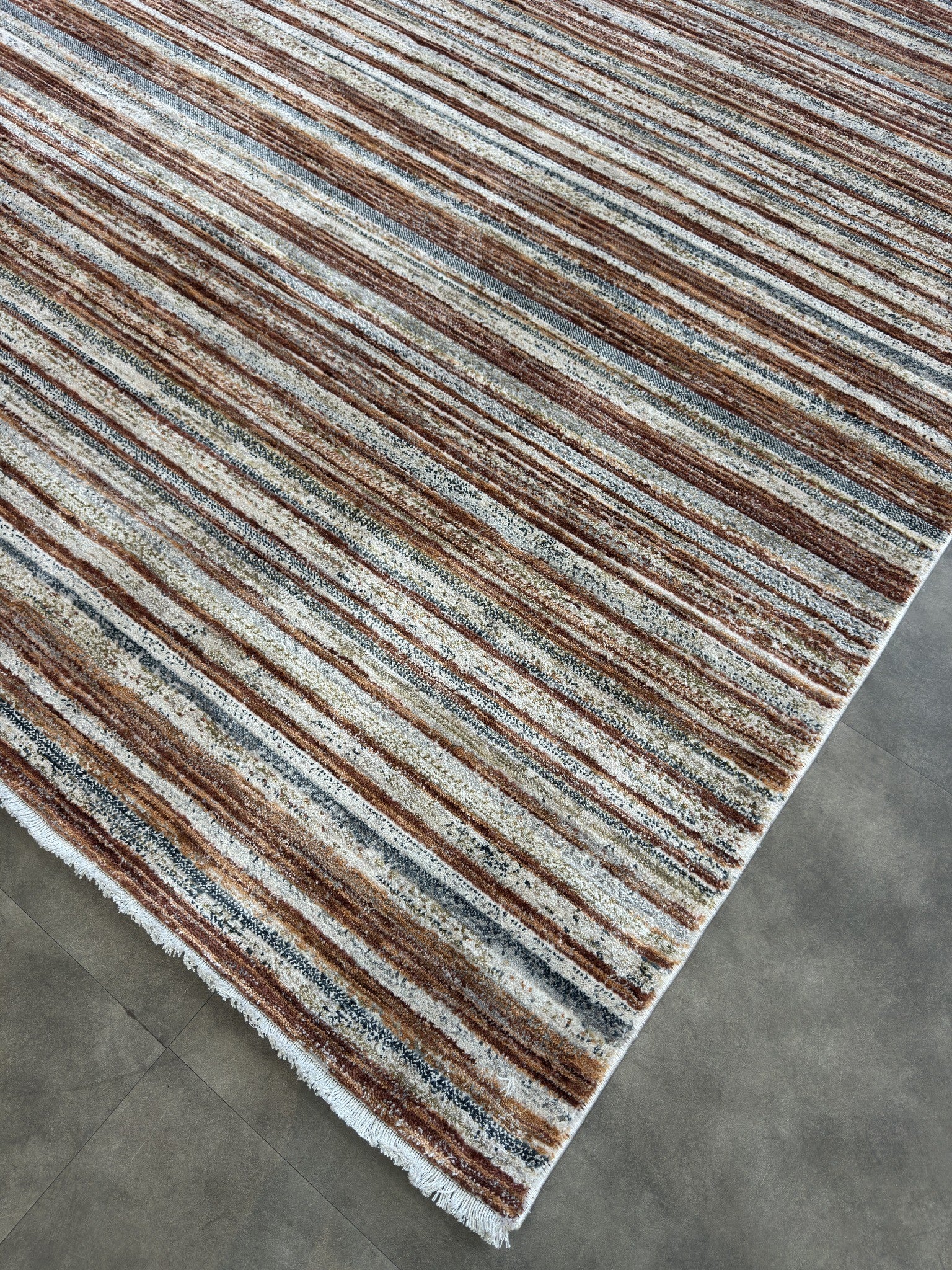 Tarepete Turco Retangular Mahali Listado Slim Blue Cream CD