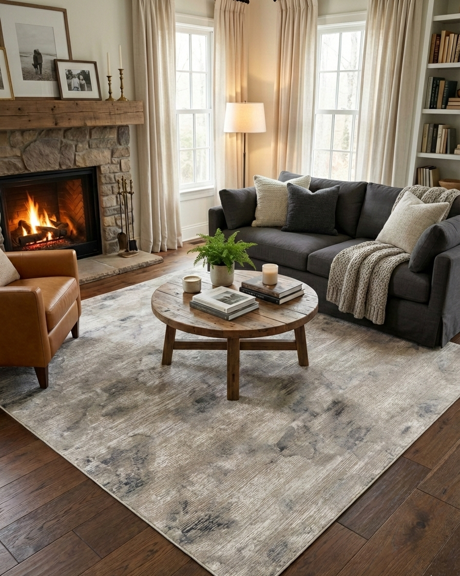 Tapete Turco Retangular Ankara Cream L Grey CD