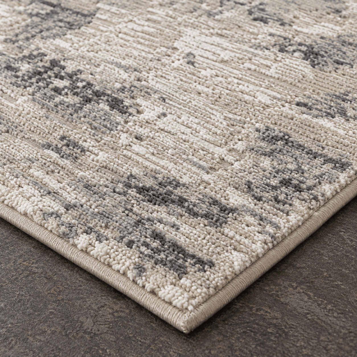 Tapete All Decor Ankara Turco Abstrato Texturizado Stone Grey Creme e Cinza Retangular