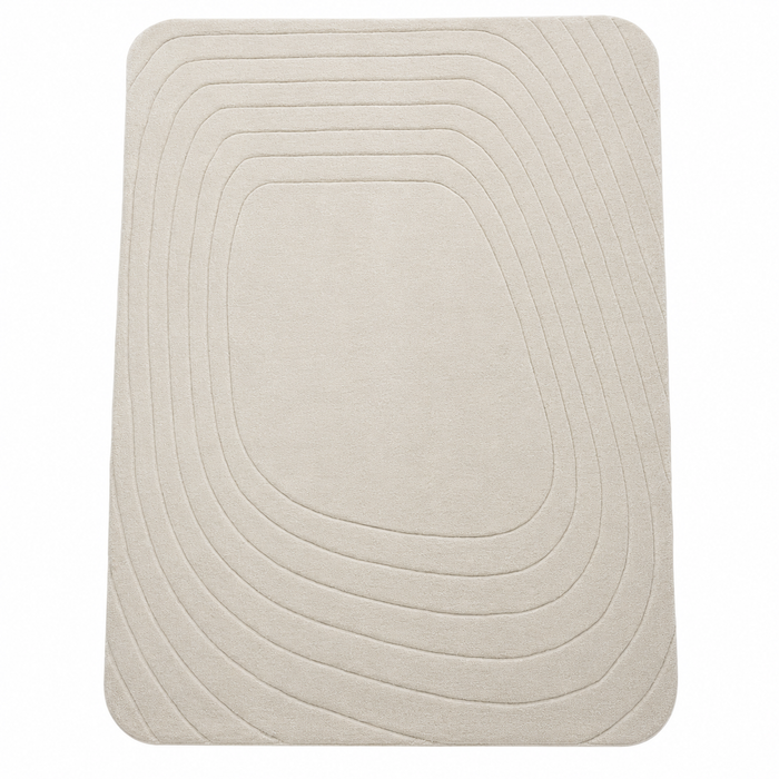 Tapete All Decor Esculpido Brasileiro Relevo Bege Retangular 2,00 x 2,50 m