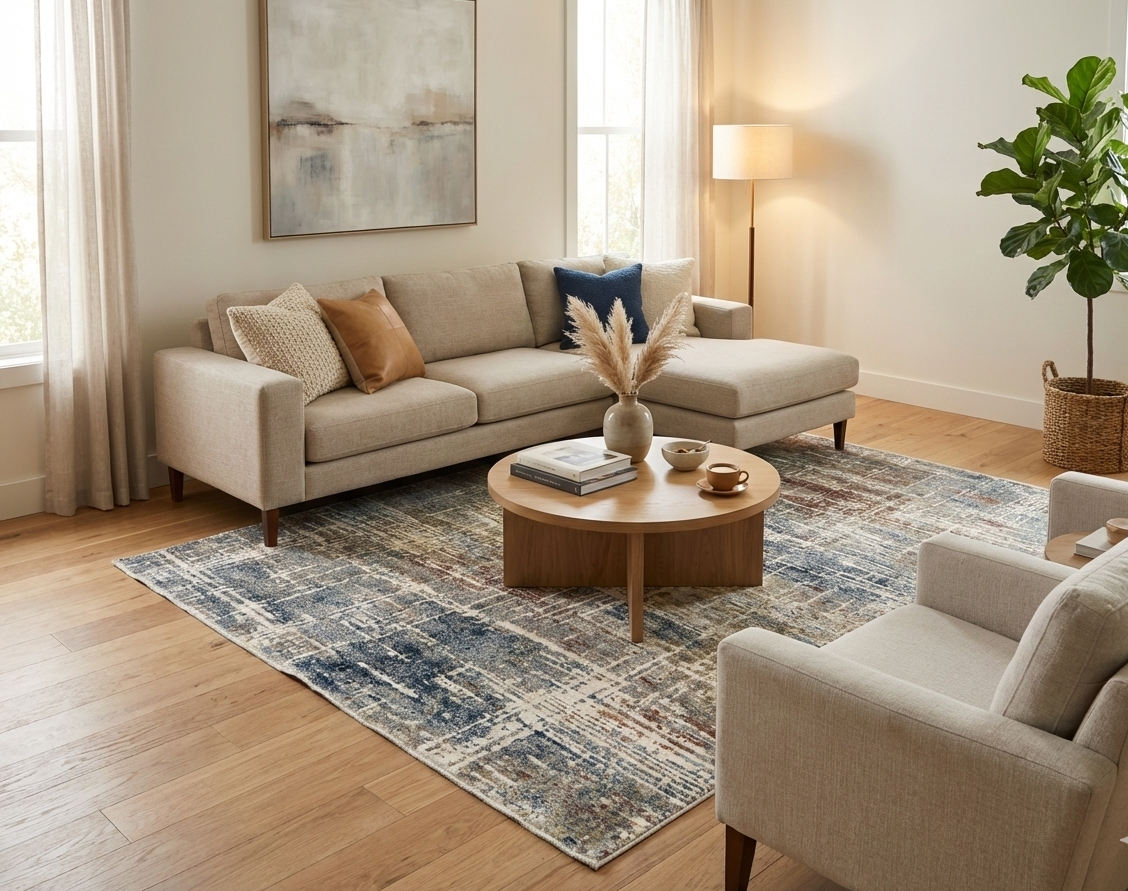 Tapete Turco Retangular Mahali Abstrato Cream Kremit CD