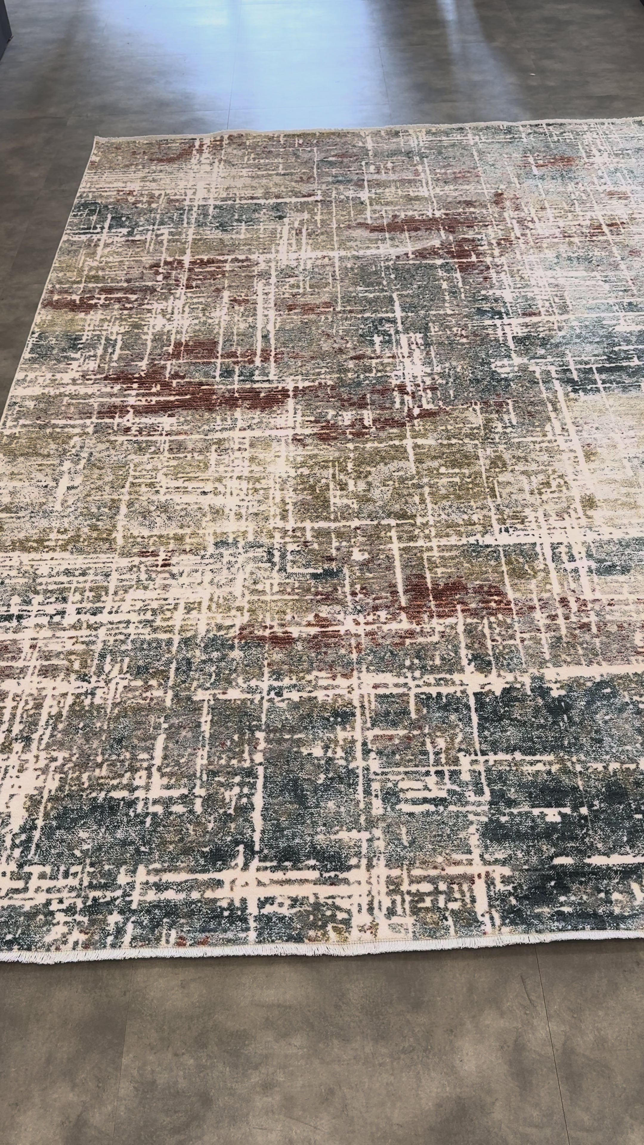 Tapete Turco Retangular Mahali Abstrato Cream Kremit CD