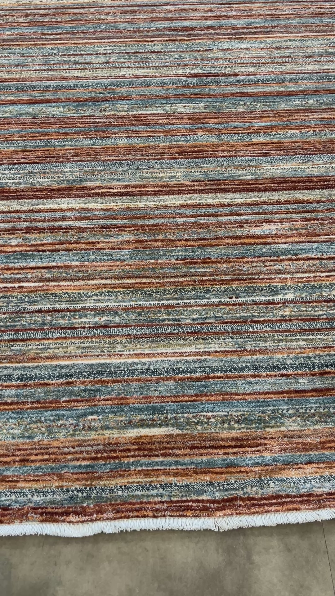 Tapete Turco Retangular Mahali Listrado Slim Terra Cream CD