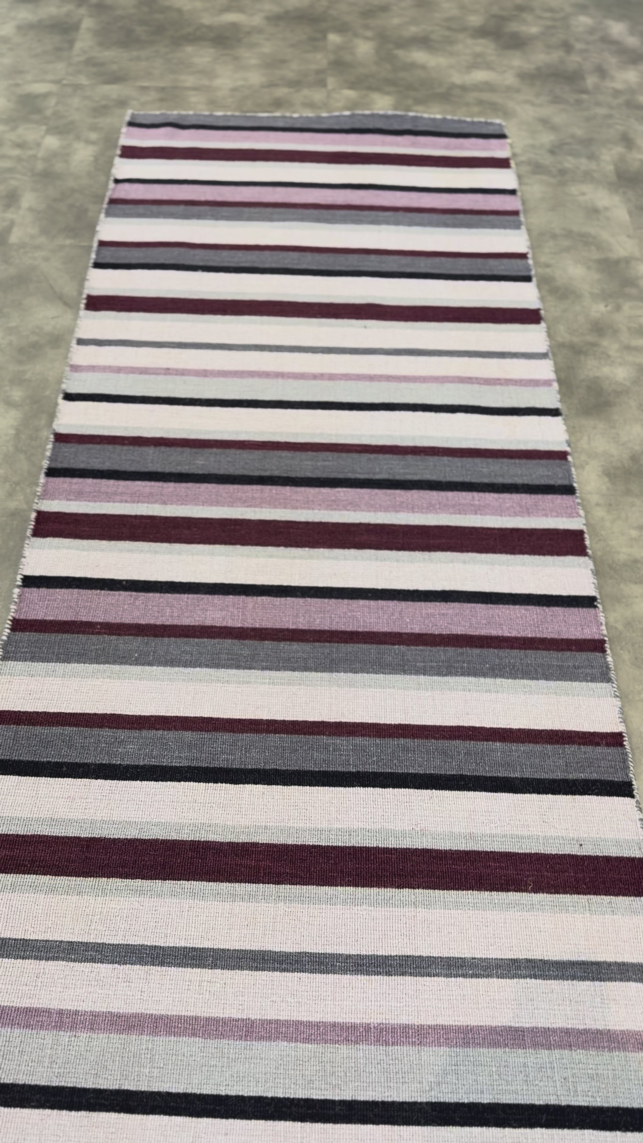 Tapete Indiano Artesanal Retangular Listrado Elegance 2,50 x 0,82