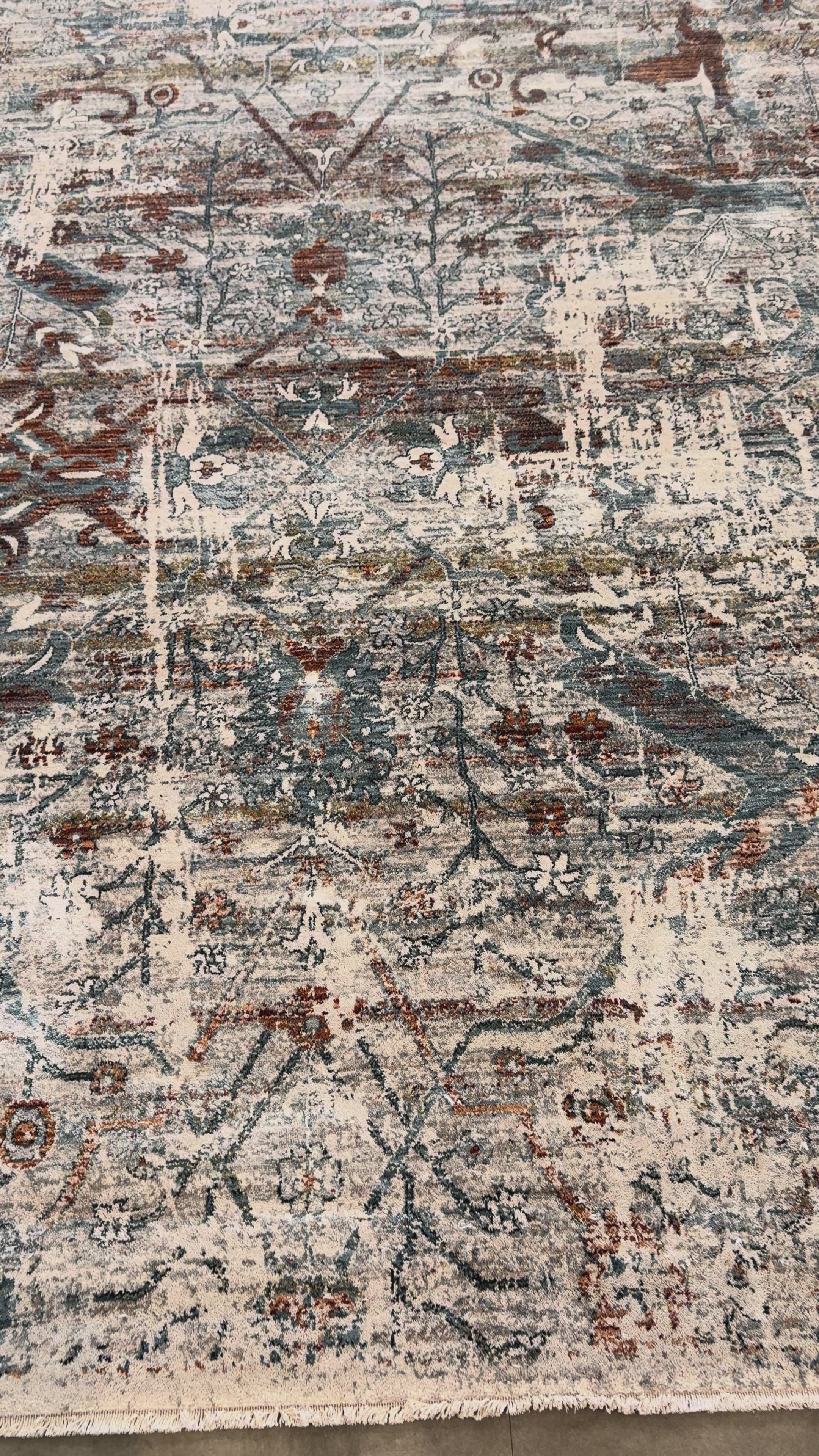 Tapete Turco Retangular Mahali Sparta Cream M. Grey CD