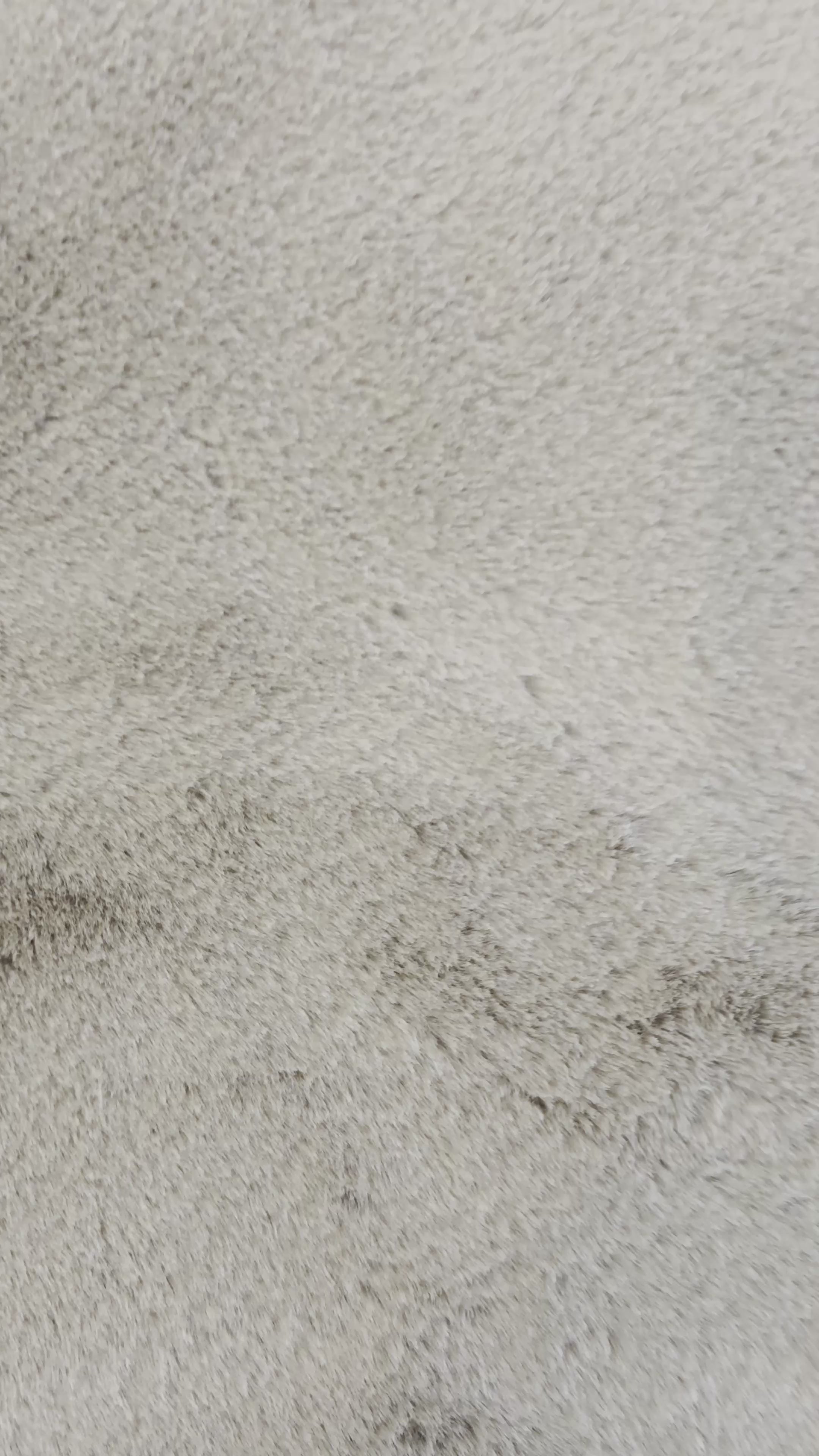 Tapete Global Decor Soft Collection Chinês Felpudo Bege Castor Redondo 1,40 m