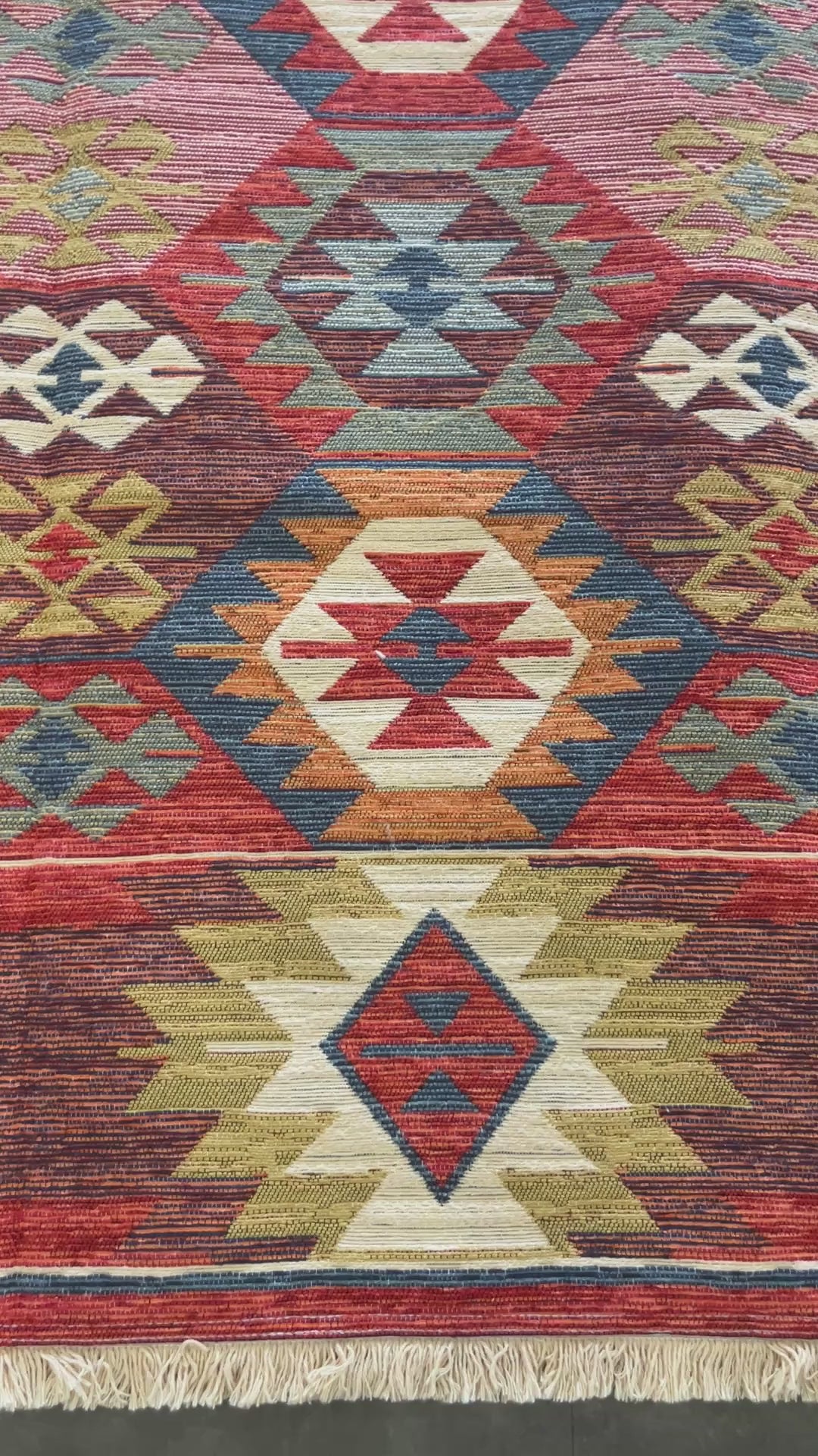 Tapete Kilim Buchara Ravena Turco Geométrico Multicolorido Retangular 2,00 x 3,00 m