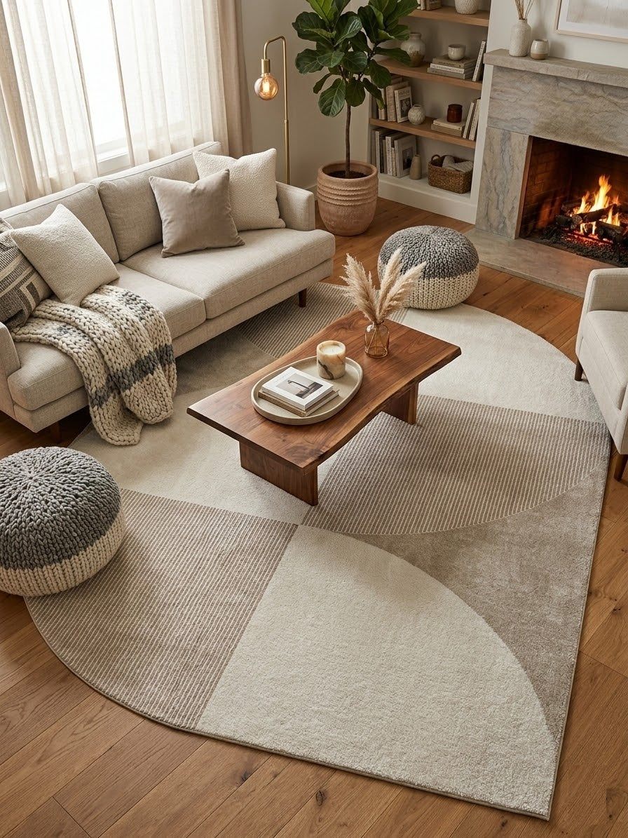 Tapete Turco Orgânico 2,50 x 3,00 Waves Cream  ED